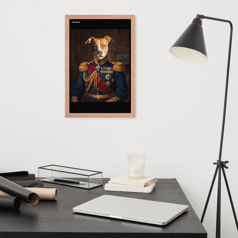 The Brave General — Luxury Pet Portrait (Framed Poster) — view 11