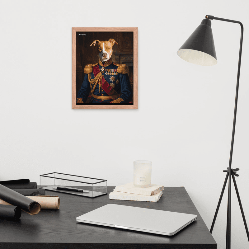 The Brave General — Luxury Pet Portrait (Framed Poster) — view 9