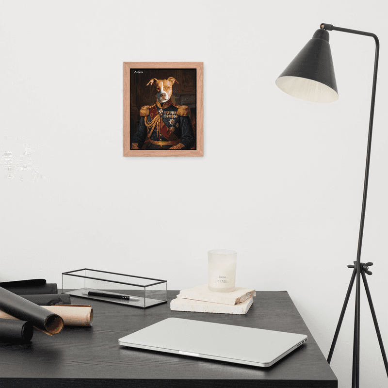 The Brave General — Luxury Pet Portrait (Framed Poster) — view 7