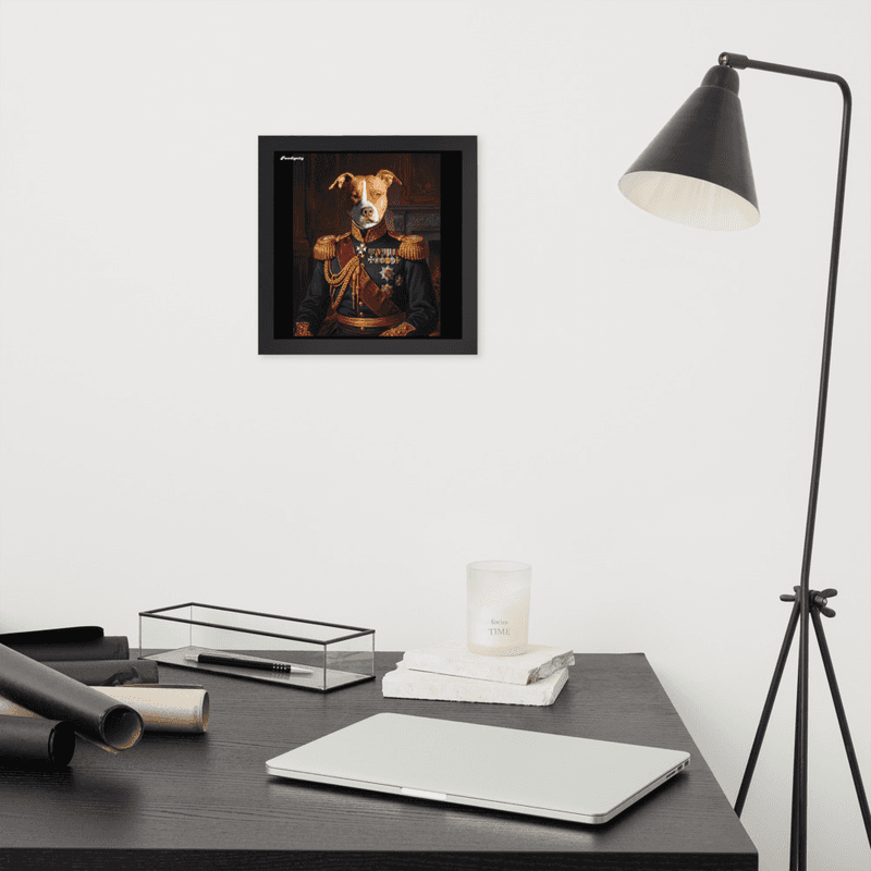 The Brave General — Luxury Pet Portrait (Framed Poster) — view 3