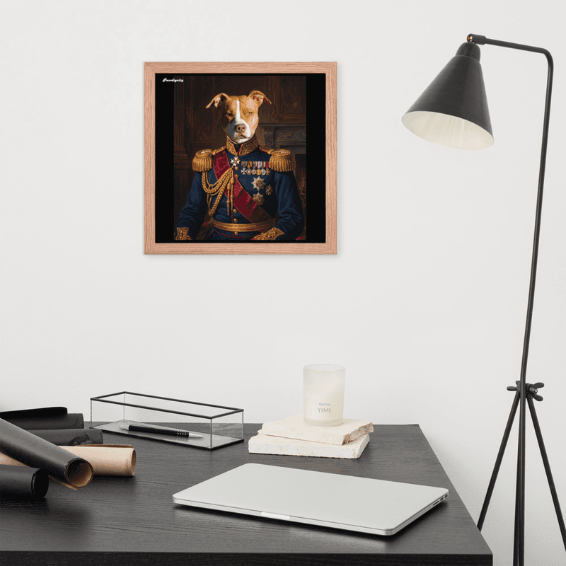 The Brave General — Luxury Pet Portrait (Framed Poster) — view 12