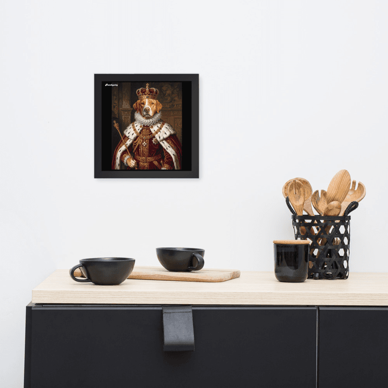 The King — Luxury Royal Pet Portrait (Framed Poster) — view 3