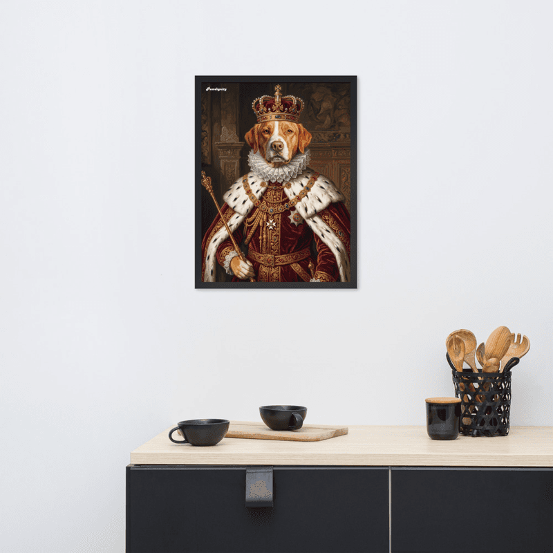 The King — Luxury Royal Pet Portrait (Framed Poster) — view 6
