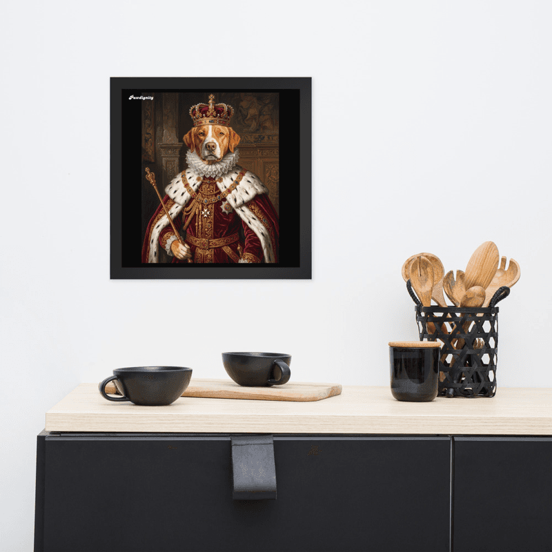 The King — Luxury Royal Pet Portrait (Framed Poster) — view 5