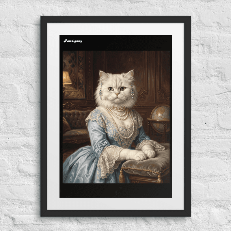 The Noble Lady — Luxury Victorian Pet Portrait (Matted Framed Poster) — view 6
