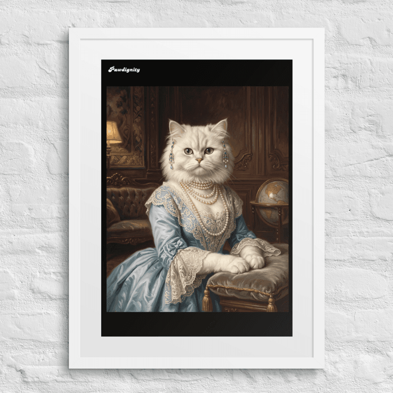 The Noble Lady — Luxury Victorian Pet Portrait (Matted Framed Poster) — view 8