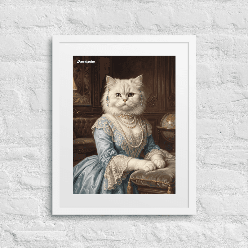 The Noble Lady — Luxury Victorian Pet Portrait (Matted Framed Poster) — view 2