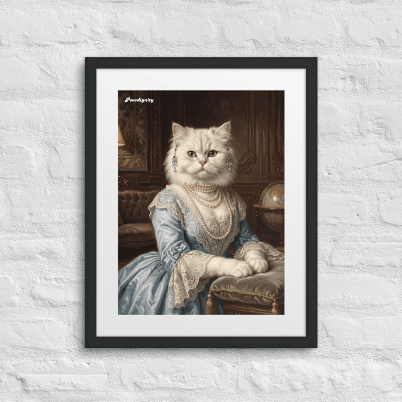 The Noble Lady — Luxury Victorian Pet Portrait (Matted Framed Poster) — view 5