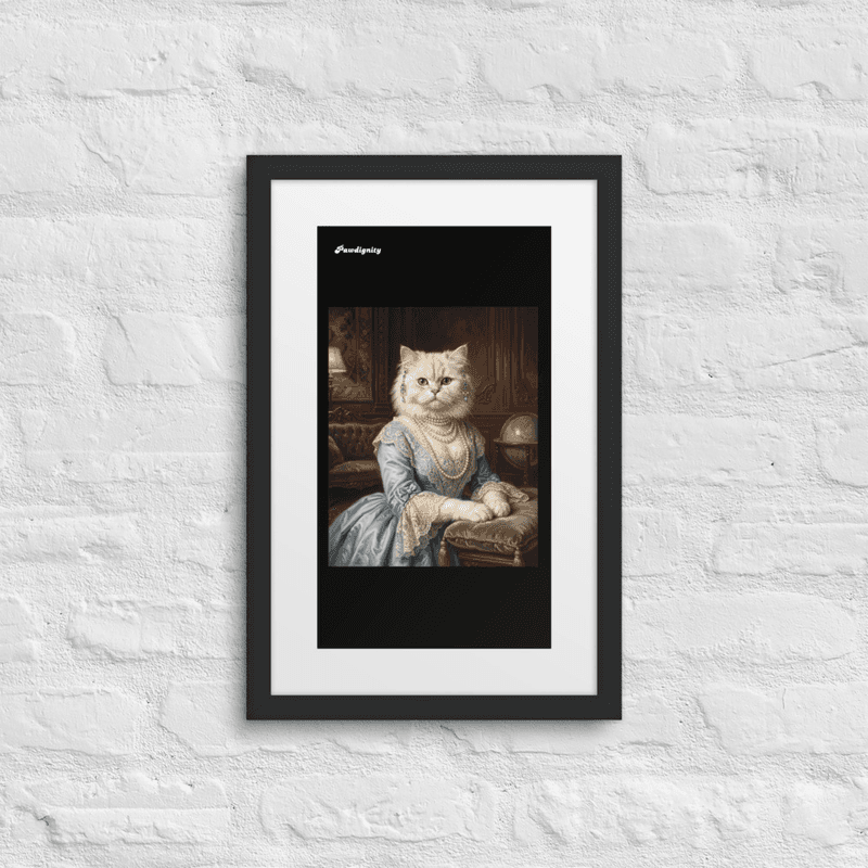 The Noble Lady — Luxury Victorian Pet Portrait (Matted Framed Poster) — view 4