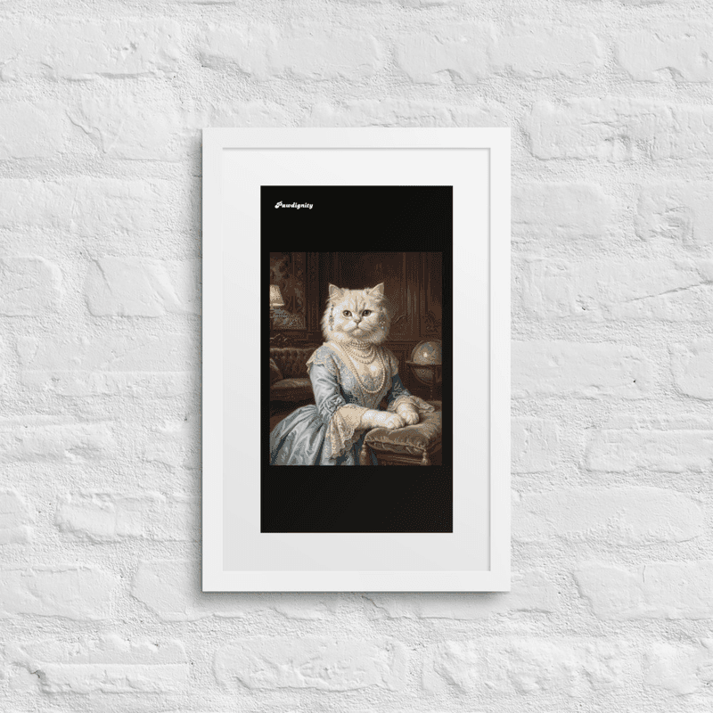 The Noble Lady — Luxury Victorian Pet Portrait (Matted Framed Poster) — view 7