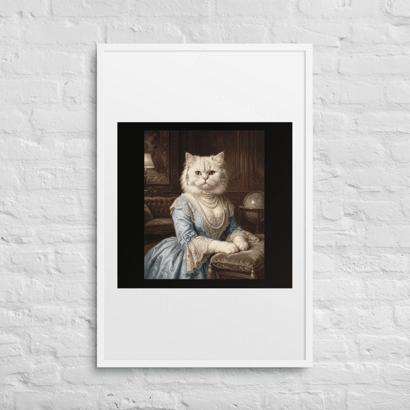 The Noble Lady — Luxury Victorian Pet Portrait (Matted Framed Poster) — view 9