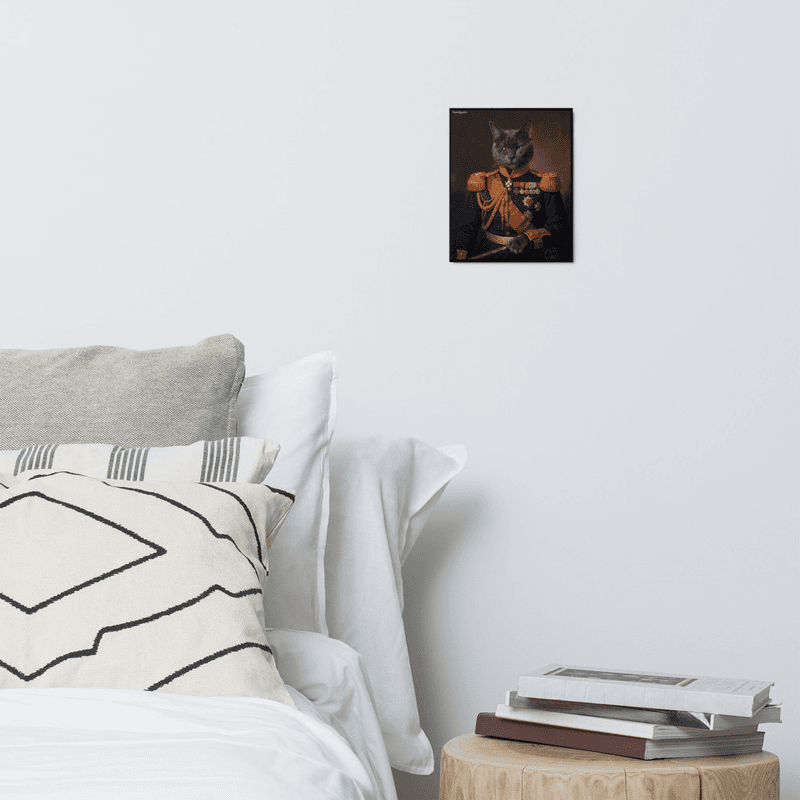 The Decorated General — Luxury Pet Portrait (Metal Print) — view 3