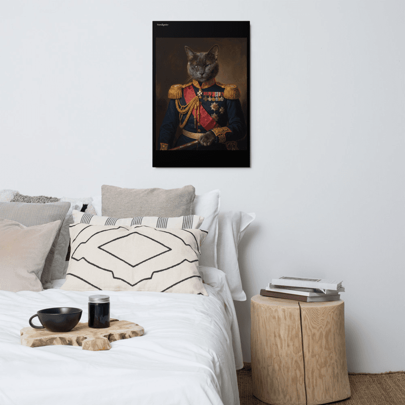 The Decorated General — Luxury Pet Portrait (Metal Print) — view 2