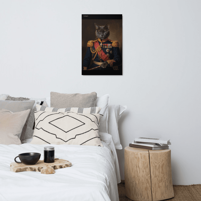 The Decorated General — Luxury Pet Portrait (Metal Print) — view 7