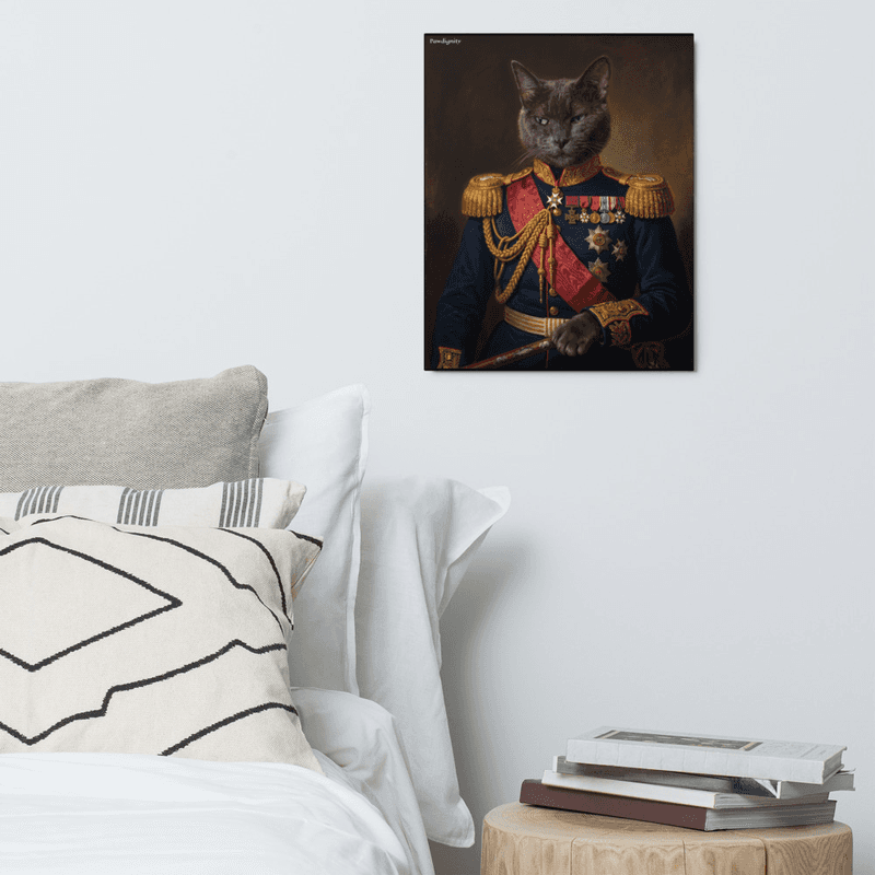 The Decorated General — Luxury Pet Portrait (Metal Print) — view 6