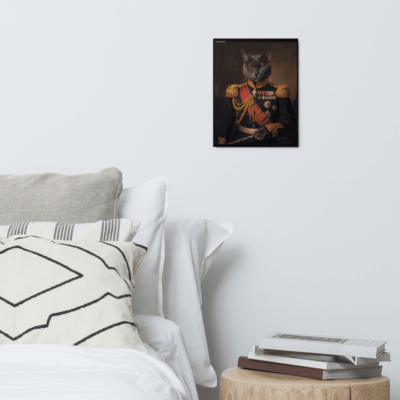 The Decorated General — Luxury Pet Portrait (Metal Print) — view 4