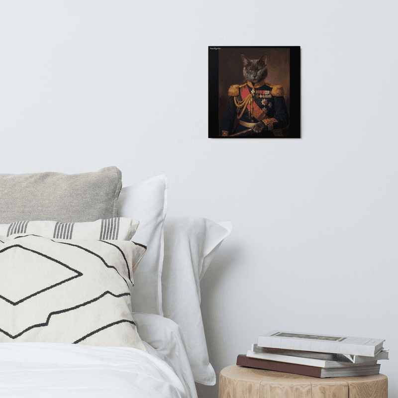 The Decorated General — Luxury Pet Portrait (Metal Print) — view 5